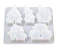 Halloween Baking Molds Reusable 5 Cavity Easy Release Castle Shape