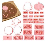 Halloween Baking Supplies, 30-Piece Cookie Stamp And Decorating Tool Set, PP Safe Kitchen Gadget For Kids, Fun Fall-Themed Kit For Holiday Party Christmas Birthday Cooking