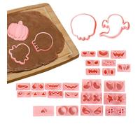 Halloween Baking Supplies, 30-Piece Stamp and Decorating Tool Set, Kid-Friendly Safe Baking Gadgets, Fun Cake Tools for Party, Fall Kitchen, Birthday, Home, Holiday Use, Multicolor