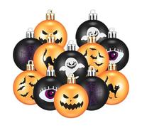 Halloween Ball Ornaments For Tree | Spooky Decorative - 12pcs Balls Creepy Hangings Ghost Decor