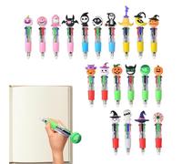 Halloween Ballpoint Pen, 20 Piece Ghost Pumpkin Witch Set, 4 Color Smooth Ink Pens, 3.94x0.98x0.79 Inches, Ergonomic Quick Dry Design, for Writing, Journaling, Business, Studying, Teacher Stationery