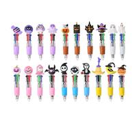 Halloween Ballpoint Pen | 20 Pieces Ghost Pumpkin Witch Holiday Ballpoint Pens | 4-colors Ergonomic Quick Drying Smooth Cute Halloween Stationery for Business Journaling Writing Teacher Studying