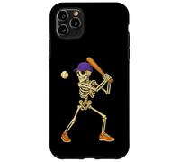 Halloween Baseball Skeleton Teens Spooky Baseball Player Carcasa para iPhone 11 Pro MAX