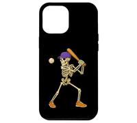 Halloween Baseball Skeleton Teens Spooky Baseball Player Carcasa para iPhone 12 Pro MAX