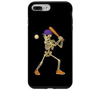 Halloween Baseball Skeleton Teens Spooky Baseball Player Carcasa para iPhone 7 Plus/8 Plus