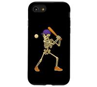 Halloween Baseball Skeleton Teens Spooky Baseball Player Carcasa para iPhone SE (2020) / 7/8