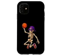Halloween Basketball Skeleton Teens Spooky Basketball Player Carcasa para iPhone 11