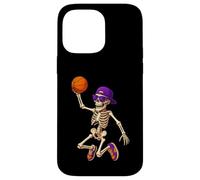 Halloween Basketball Skeleton Teens Spooky Basketball Player Carcasa para iPhone 14 Pro MAX