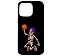 Halloween Basketball Skeleton Teens Spooky Basketball Player Carcasa para iPhone 15 Pro MAX