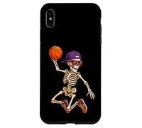 Halloween Basketball Skeleton Teens Spooky Basketball Player Carcasa para iPhone XS MAX