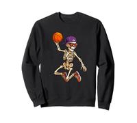 Halloween Basketball Skeleton Teens Spooky Basketball Player Sudadera