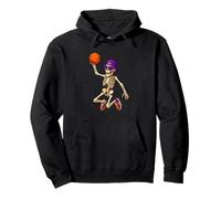 Halloween Basketball Skeleton Teens Spooky Basketball Player Sudadera con Capucha