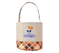 Halloween Baskets, Kids Candy Bag Storage Basket, 13.77 x9.84 x1.18 inches Festive Cute Tote Buckets Bags with Handles for Living Room, Home, Fireplace, Mall, and Window Display