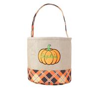Halloween Baskets, Kids Candy Bag Storage Basket, 13.77 x9.84 x1.18 inches Festive Cute Tote Buckets Bags with Handles for Living Room, Home, Fireplace, Mall, and Window Display