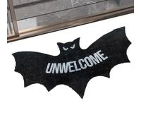 Halloween Bat Rug, Gothic Room Carpet, 80 x 40 cm Decorative Mat, Unwelcome Themed Design, Soft Anti-Slip, Perfect for Bedroom Decor, Kitchen Entryway, Balcony Space, Living Room, Study Area