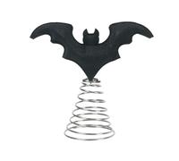 Halloween Bat Tree Topper - Holiday Decoration, Black Bat Ornament, Lightweight Seasonal Accenent, Festive Decorative Accessory | Interior Outdoor Ornament For Window Mantel Door Porch Farmhouse