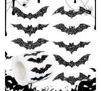 Halloween Bats Stickers Roll, Kids Envelope Decals, Self-Adhesive Sealing Labels, Fun Spooky Party Designs, for Youth Teens Girls Boys Family Friends Use and More Indoor Outdoor