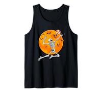 Halloween Beach Volleyball Skeleton Spooky Moon Volleyball Camiseta sin Mangas