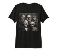 Halloween Bigfoot Alien Drácula Frankenstein Lobo Hombre Selfie Camiseta Premium