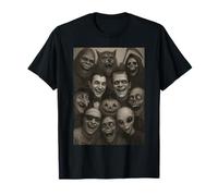 Halloween Bigfoot Alien Drácula Frankenstein Monster Selfie Camiseta
