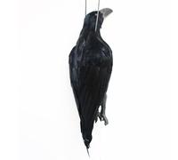 Halloween Black Crows, Realistic Dead Crow Decoy Figurine, Lifelike Feathered Bird Sculpture, Lightweight and Easy to Position for Action Displays, Haunted House, Terrace