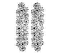 Halloween Black Lace Table Runner - 2 Pack Spider Web Dining Table Decor