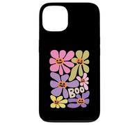 Halloween Boho Flower Boo Smiling Pumpkins Theme Carcasa para iPhone 13