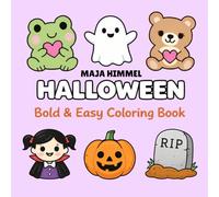 Halloween Bold & Easy Coloring Book: 40 Simple Designs for Stress Relief & Relaxation for Kids & Adults (Cozy Seasonal Coloring Books)