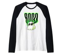 Halloween Boo Ghost Camiseta Manga Raglan