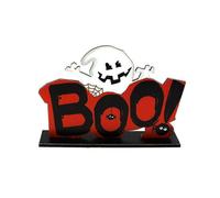 Halloween Boo Ghost Wooden Desktop Ornaments for Creative Decor for Home Indoor Festival Party Desktop Decoration Art Cr