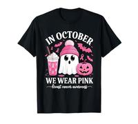 Halloween Breast Cancer Women in October We Wear Pink Camiseta