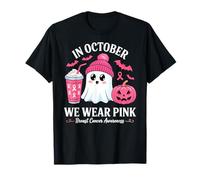Halloween Breast Cancer Women in October We Wear Pink Camiseta