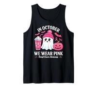 Halloween Breast Cancer Women in October We Wear Pink Camiseta sin Mangas