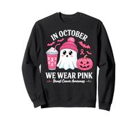 Halloween Breast Cancer Women in October We Wear Pink Sudadera