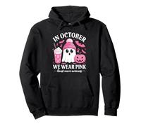 Halloween Breast Cancer Women in October We Wear Pink Sudadera con Capucha