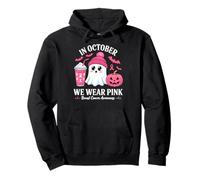 Halloween Breast Cancer Women in October We Wear Pink Sudadera con Capucha