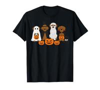 Halloween Brown Labrador Ghost Spooky Chocolate Lab Dog Mama Camiseta
