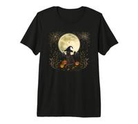 Halloween Bruja Gato Whimsigoth Arte Episódico Dibujo Camiseta Premium
