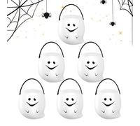 Halloween Bucket, 6 Pieces Outdoor Porch Decor, Snack Pails with Handles Se