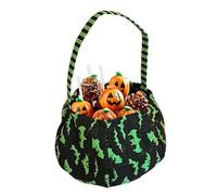 Halloween Bucket, Candy Tote Bag, Trick or Treat Container, Sturdy, Festival Design, 6.3x5.12x1.18 Inches, Ideal for Kids, Family, Cosplay, Outdoor Night Fun, Holiday Photos, Goodie Collection