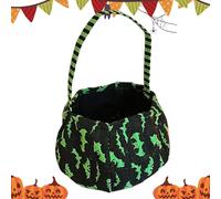 Halloween Bucket, Trick-Or-Treat Candy Bag for Kids, Festival Tote for Outdoor Night Adventures, Family Cosplay Holiday Photos Party Favors and Costume Goodies, 6.3x5.12x1.18 Inches