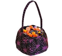 Halloween Bucket, Trick-Or-Treat Candy Bag for Kids, Festival Tote for Outdoor Night Adventures, Family Cosplay Holiday Photos Party Favors and Costume Goodies, 6.3x5.12x1.18 Inches