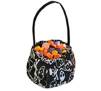 Halloween Bucket, Trick-Or-Treat Candy Bag for Kids, Spooky Festival Container for Night Adventures, Costume Party Family Cosplay Holiday Photo Props and Goodies, 6.3x5.12 Inches