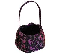 Halloween Bucket, Trick-Or-Treat Candy Bag for Kids, Spooky Festival Container for Night Adventures, Costume Party Family Cosplay Holiday Photo Props and Goodies, 6.3x5.12 Inches