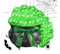 Halloween burbujeante Cauldron - Spooky Witch Goldle, Prop de Fiesta encantada | El caldero animado crea efectos visuales espeluznantes remolinos, luces luminosas Pantalla temática para el alféizar de