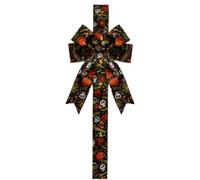 Halloween Cabinet Bow Decor - Gothic Display Seasonal Party Sash Decor