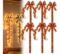 Halloween Cabinet Bow Decoration, Halloween Pumpkin Bow Door Decor (#A-6PCS)