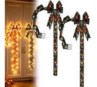 Halloween Cabinet Bow Decoration, Pumpkin Bow Door Decor (#B-2PCS)