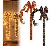 Halloween Cabinet Bow Decoration, Pumpkin Bow Door Decor (#C-2PCS)