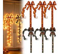 Halloween Cabinet Bow Decoration, Pumpkin Bow Door Decor (#C-6PCS)